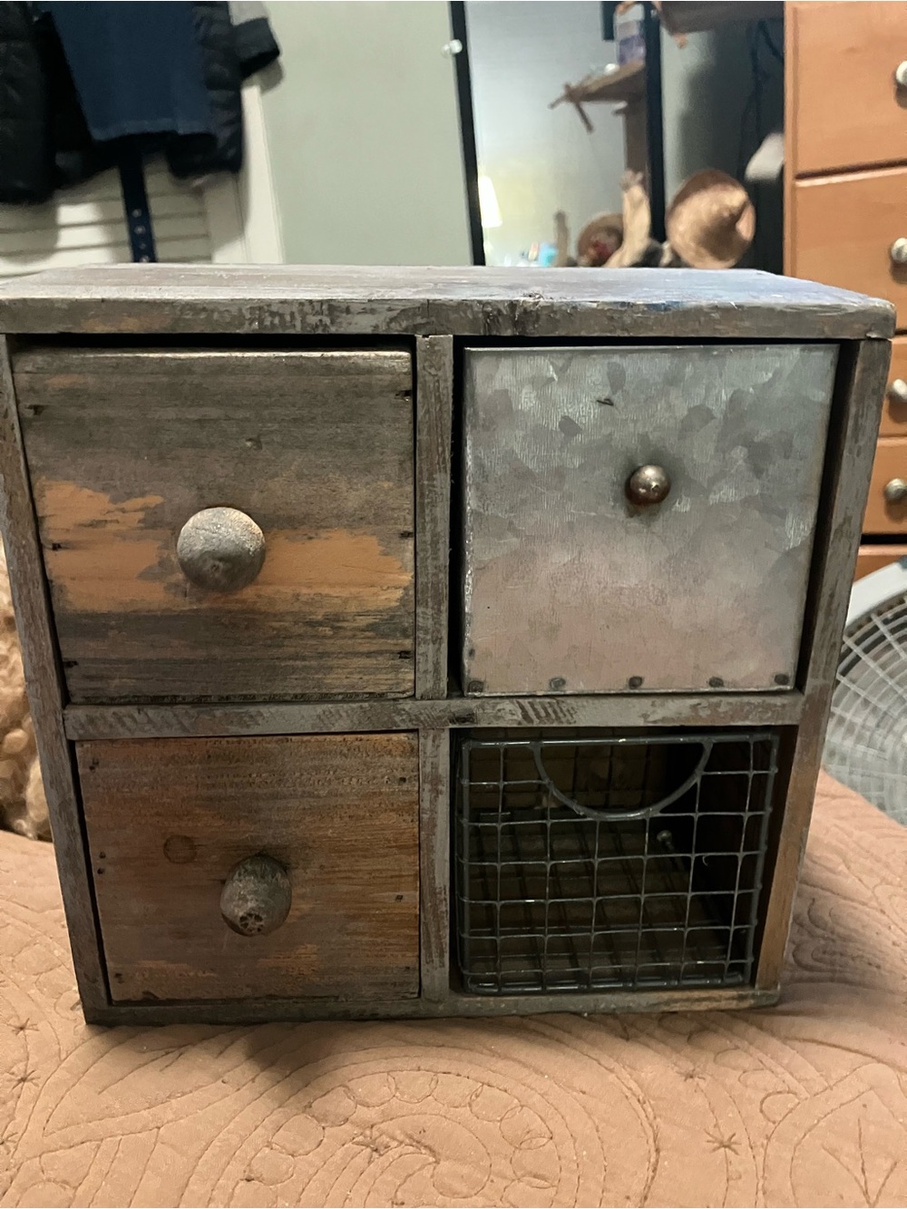 Desk Top Organizer With a Rustic Design
